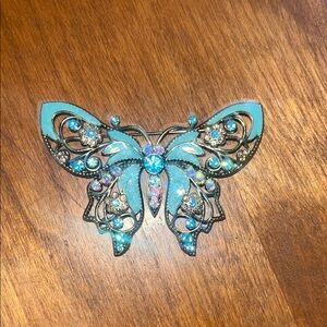 Blue Butterfly Brooch